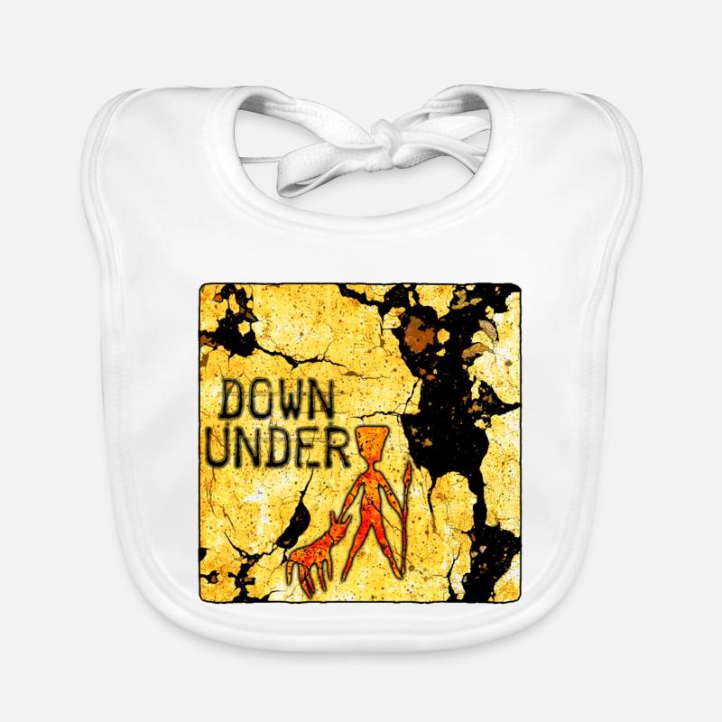 Earth Layer Art Print with Scratch Marks Australia Organic Baby Bibs