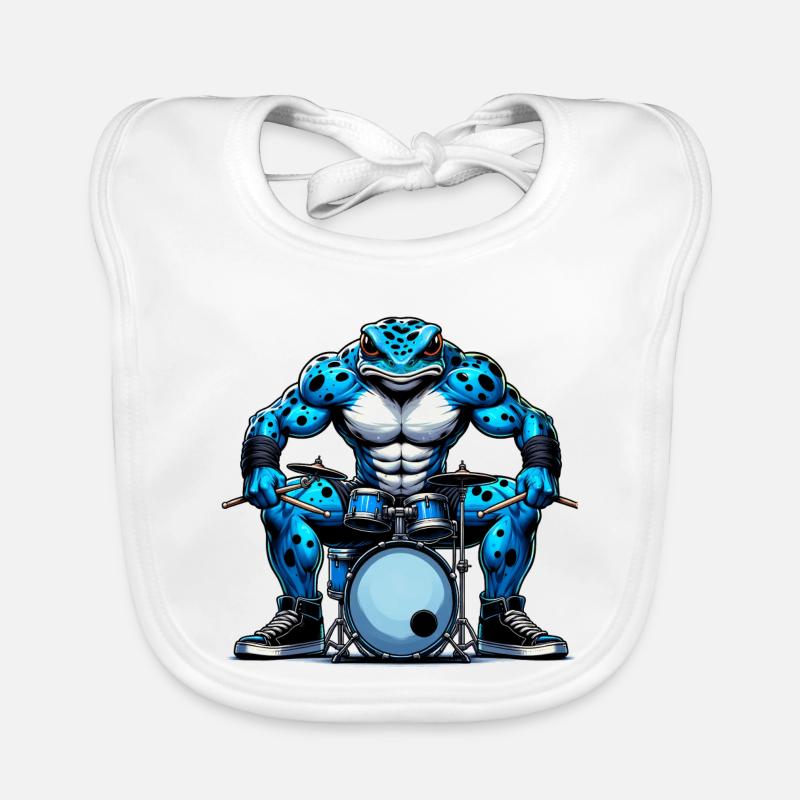 Ensemble de batterie Poison Dart Frog Bavoir bio Bébé