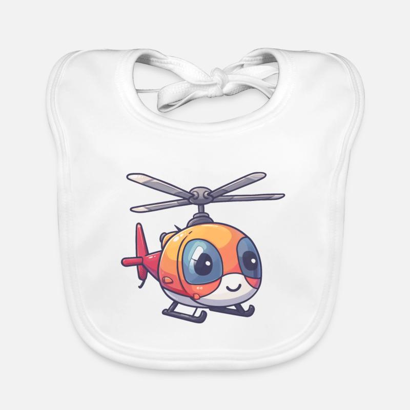 Lächelnder Hubschrauber Baby Bio-Lätzchen