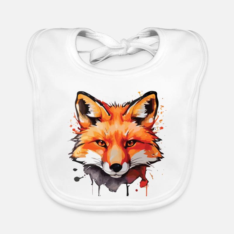 Renard mignon Bavoir bio Bébé