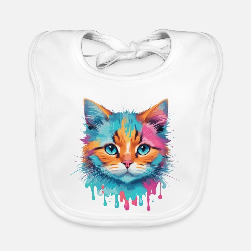 Chat mignon Bavoir bio Bébé