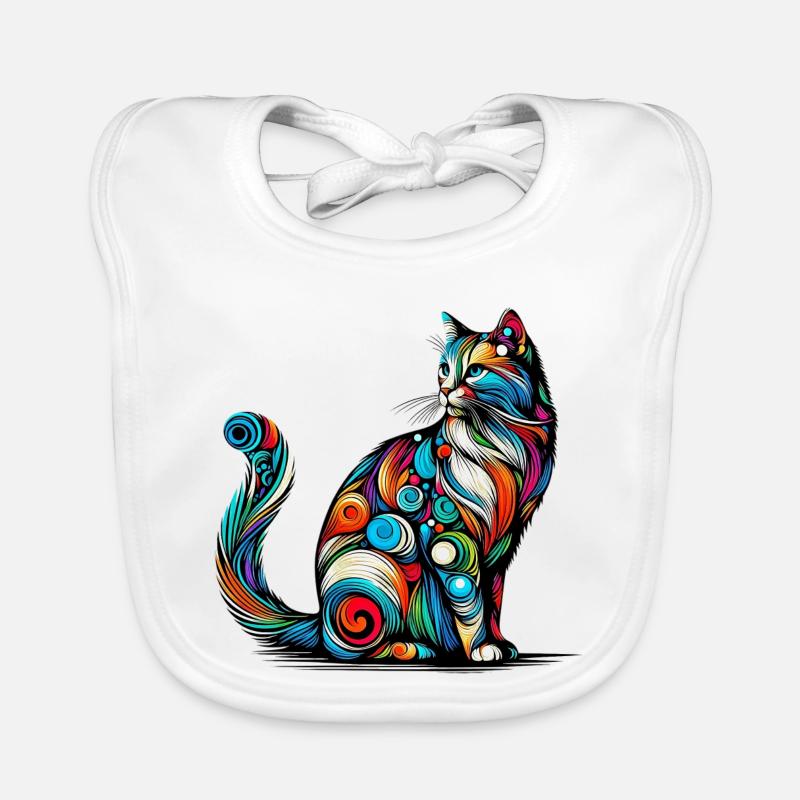 Chat Bavoir bio Bébé