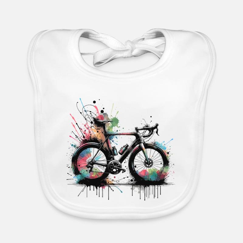 Fahrrad Sprayfarben Splash Baby Bio-Lätzchen