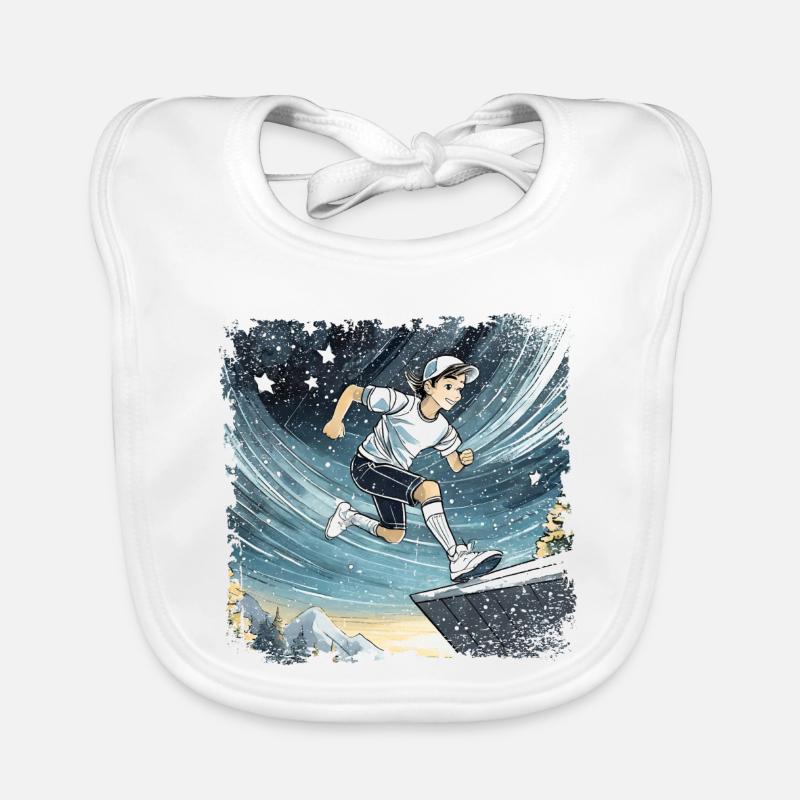 sportlicher Junge comic Baby Bio-Lätzchen