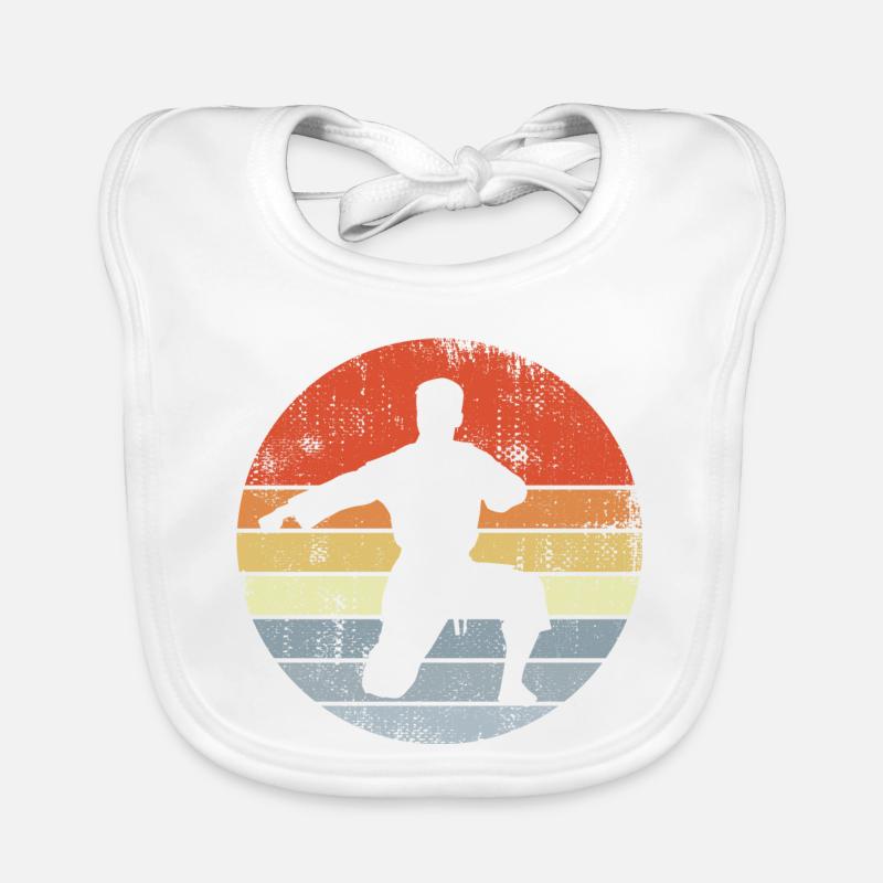Retro Karateka Baby Bio-Lätzchen