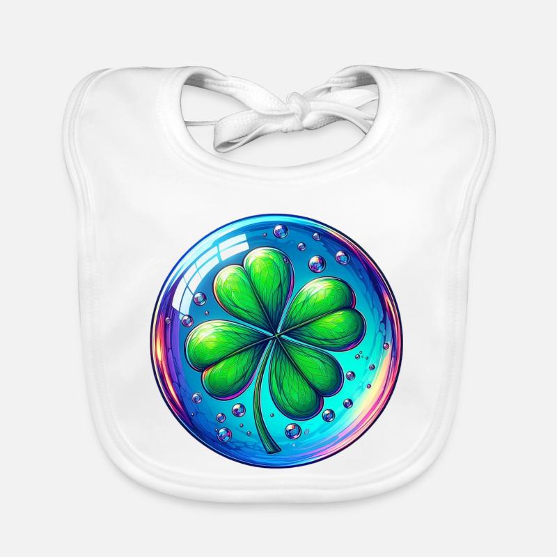Trèfle à quatre feuilles Bavoir bio Bébé
