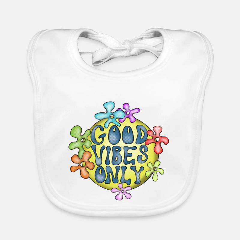 Hippie Amour Paix Design Bavoir bio Bébé