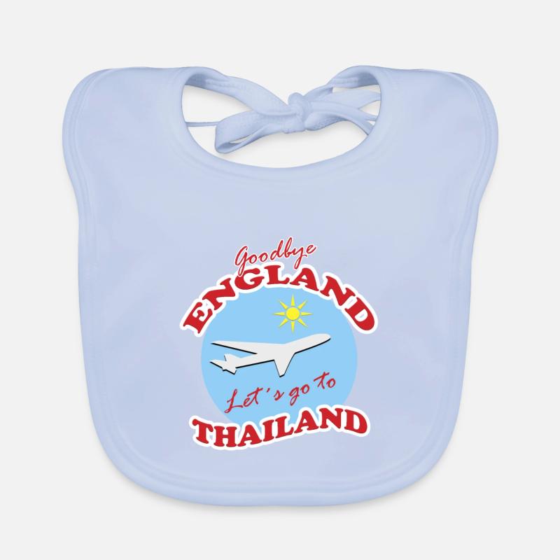 Thailand Reise Abschied Flugzeug Design Baby Bio-Lätzchen