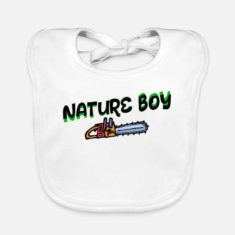 Scie déclaration bûcheron menuiserie forestier Bavoir bio Bébé