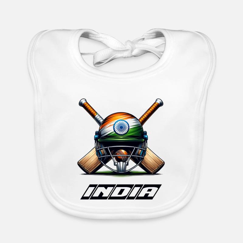 India elephant cricket helmet design Organic Baby Bibs