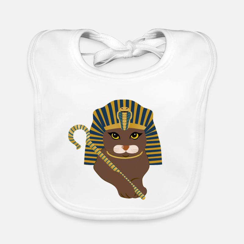 pharaoh cat Organic Baby Bibs
