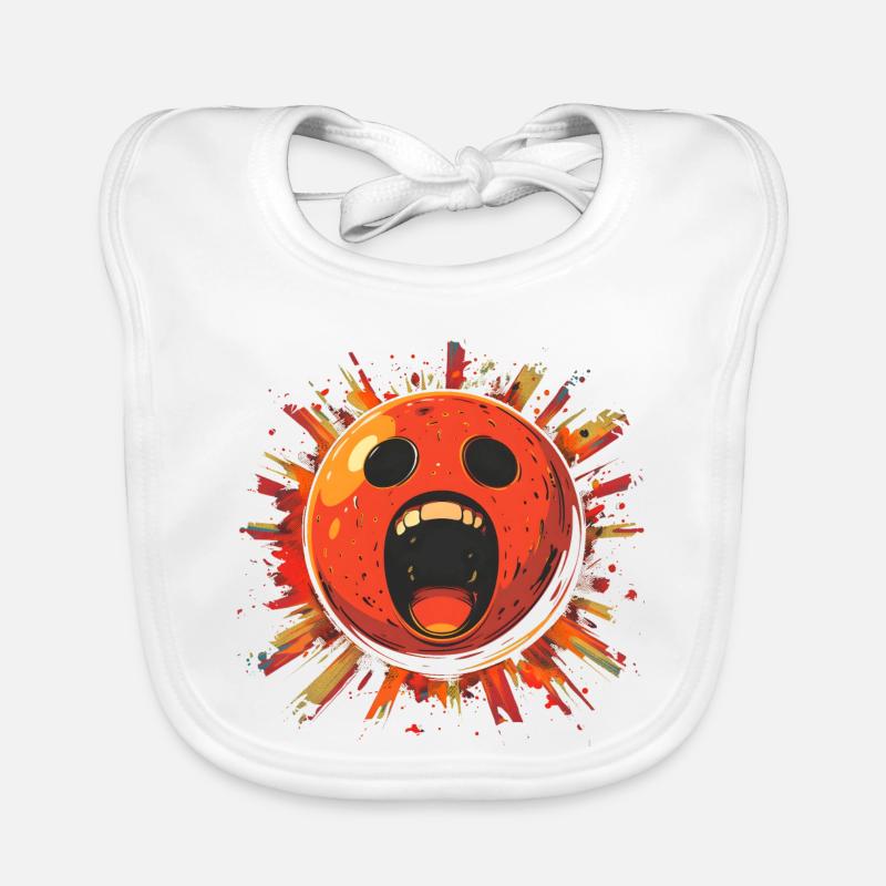 Spooky Bowling Ball Organic Baby Bibs