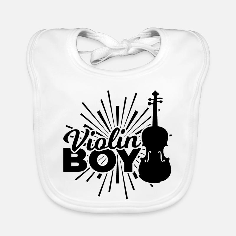 Funny violinist Organic Baby Bibs