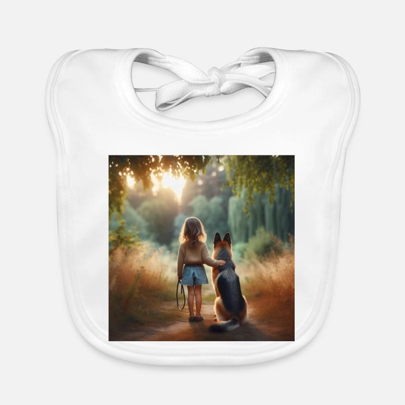 Deutscher Schäferhund Kunst Baby Bio-Lätzchen