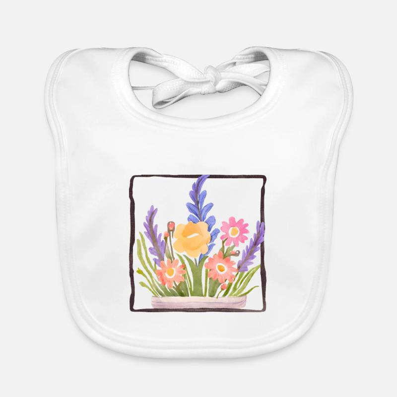 Blumenstrauß Baby Bio-Lätzchen