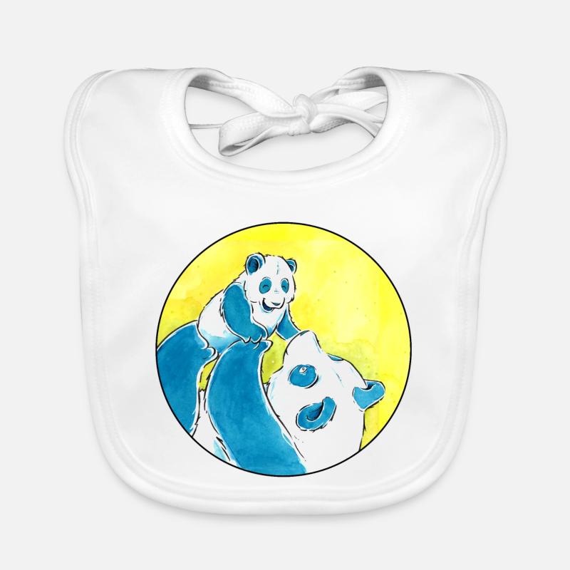 Panda Bär Liebe Baby Bio-Lätzchen