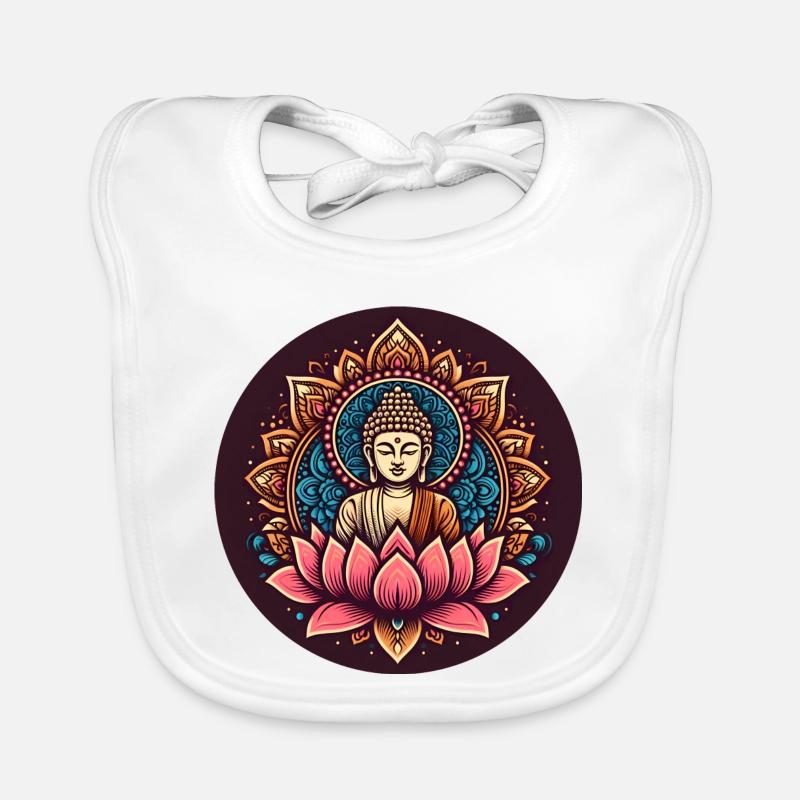 Buddha des Friedens Baby Bio-Lätzchen
