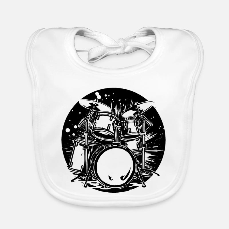 Drum Graphics Organic Baby Bibs