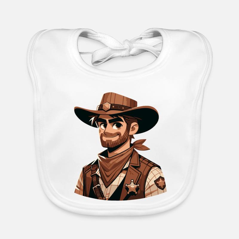 Karikatur Sheriff Baby Bio-Lätzchen