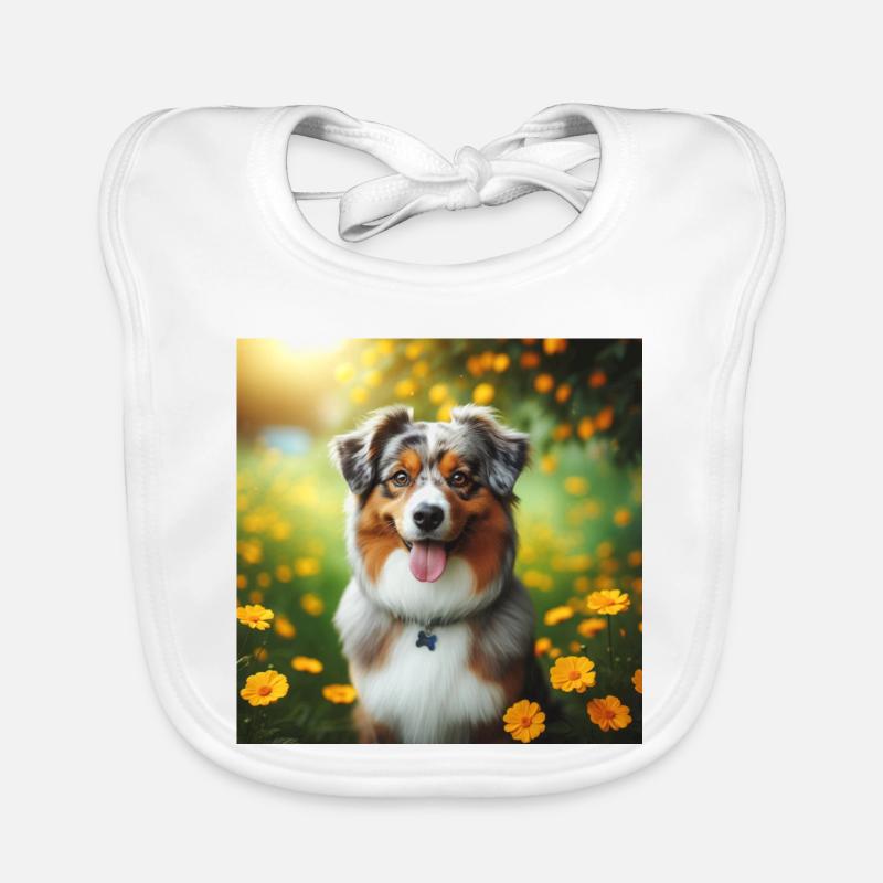 Australian Shepherd Organic Baby Bibs