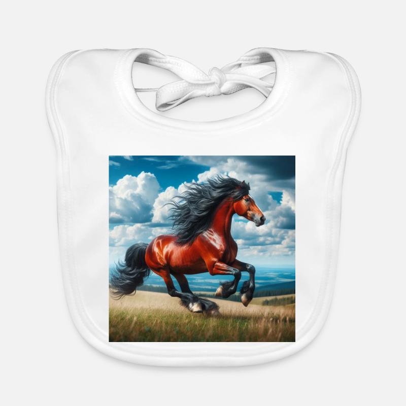 Galloping horse Organic Baby Bibs