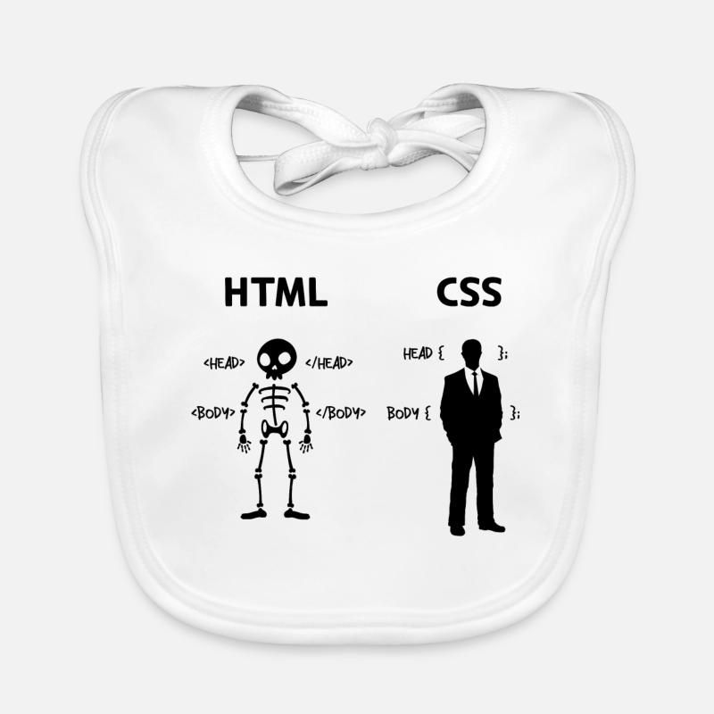 Développeur Programmeur Coden Code de script CSS Bavoir bio Bébé