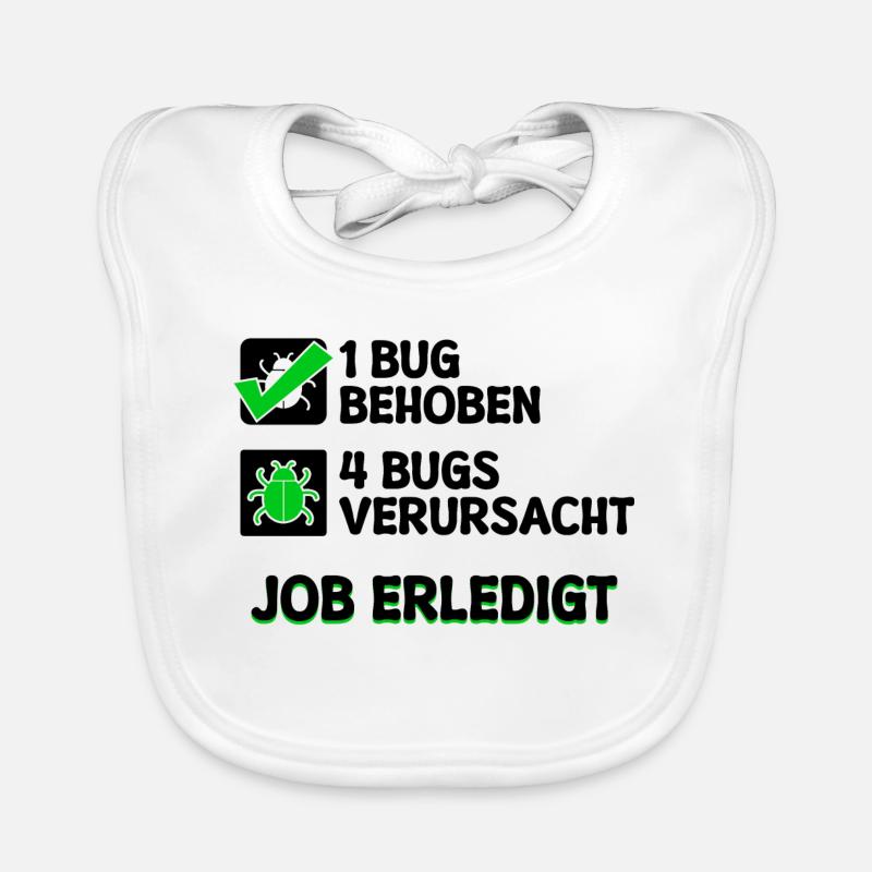 Open Source Bugfixing Bugs Developer Programmier Baby Bio-Lätzchen