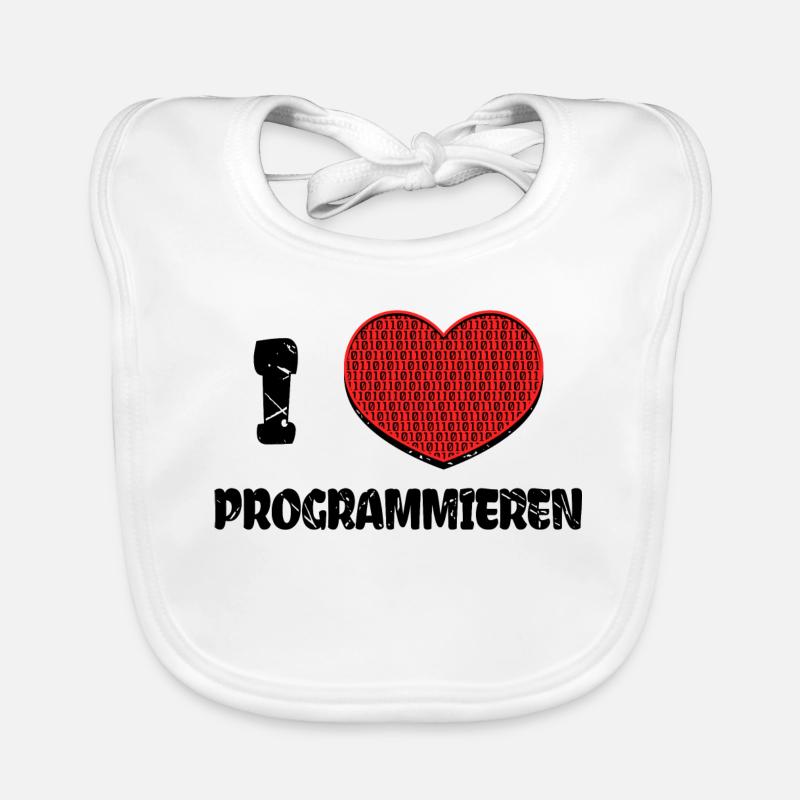 Developer Herz Webentwickler Statement Computer Baby Bio-Lätzchen