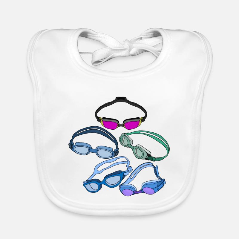 Cool Swimming Goggles Organic Baby Bibs
