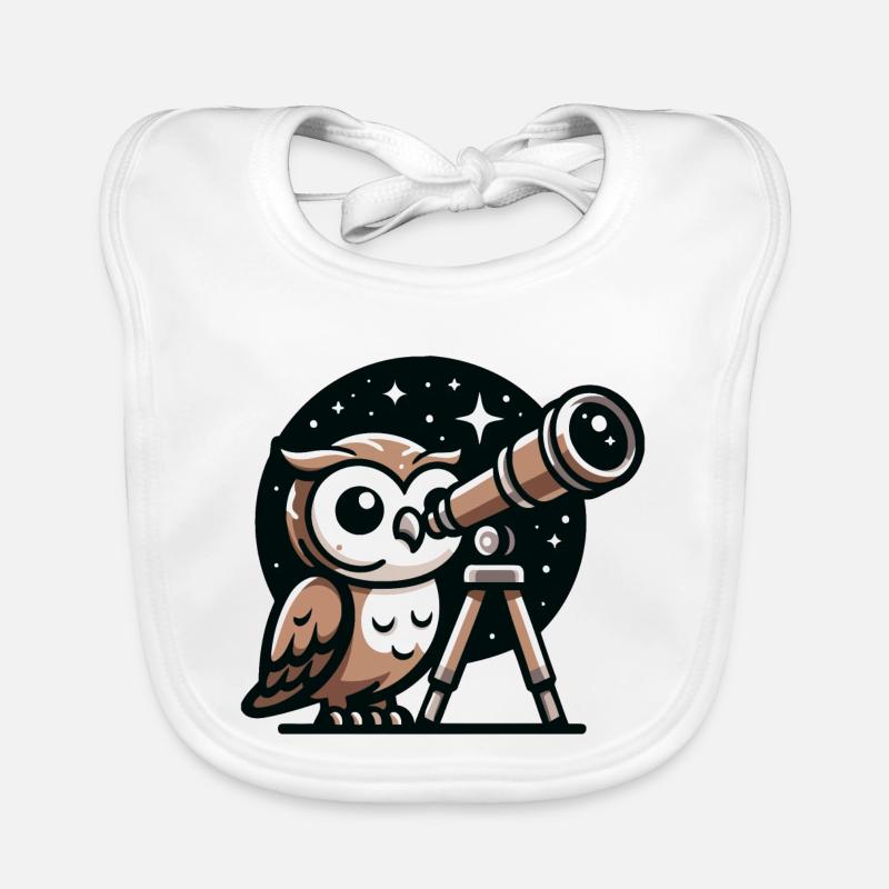 Stargazer Hoot : Le hibou céleste Bavoir bio Bébé