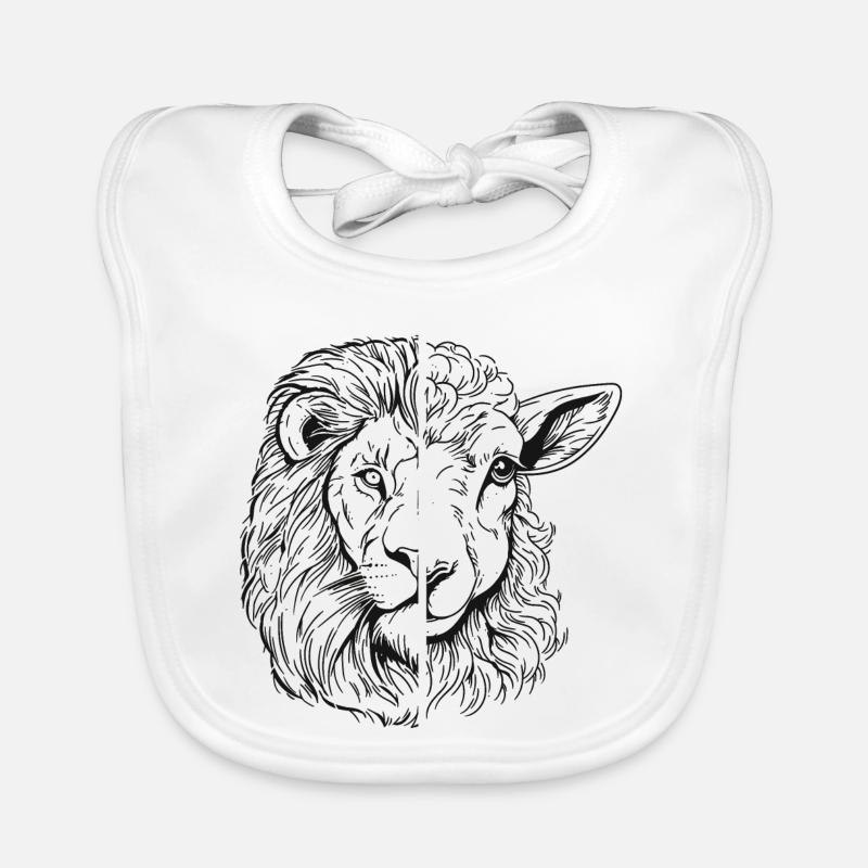 Löwe und Lamm Baby Bio-Lätzchen