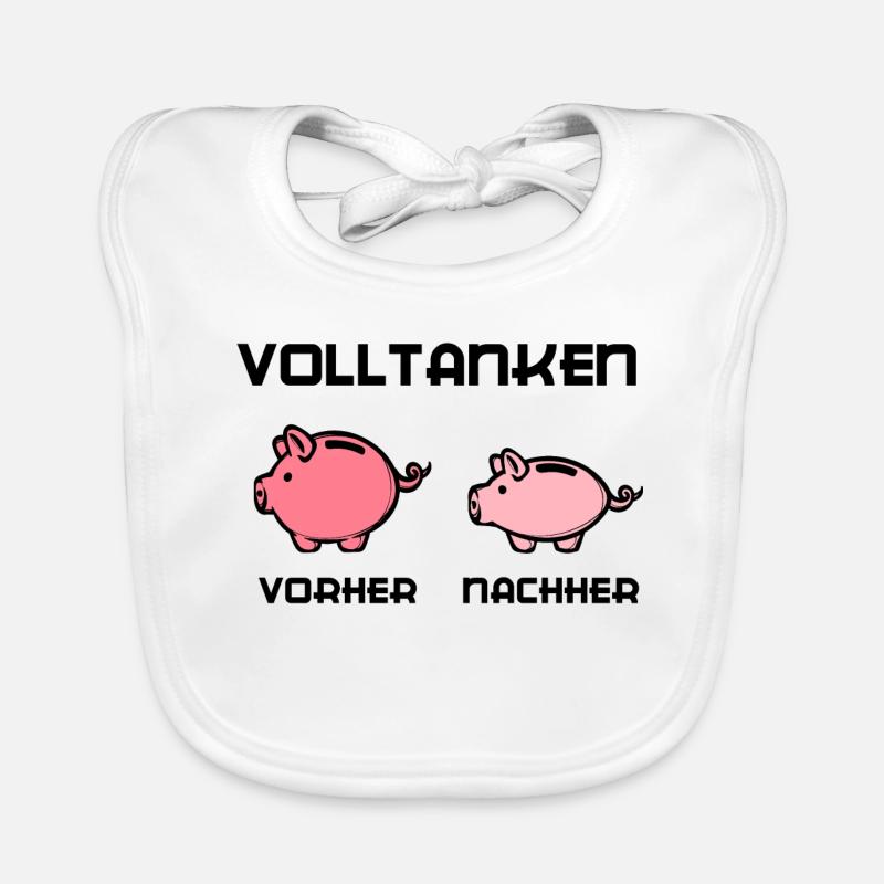 Petrol Pump Petrol Filling Up Statement Organic Baby Bibs