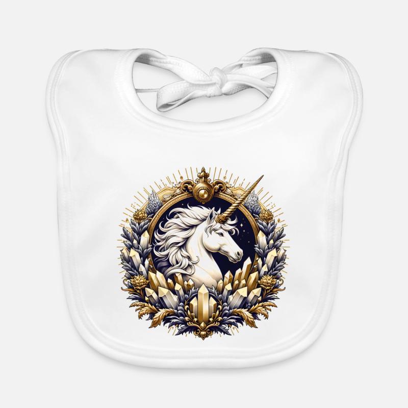 majestueuse licorne décorée avec art Bavoir bio Bébé