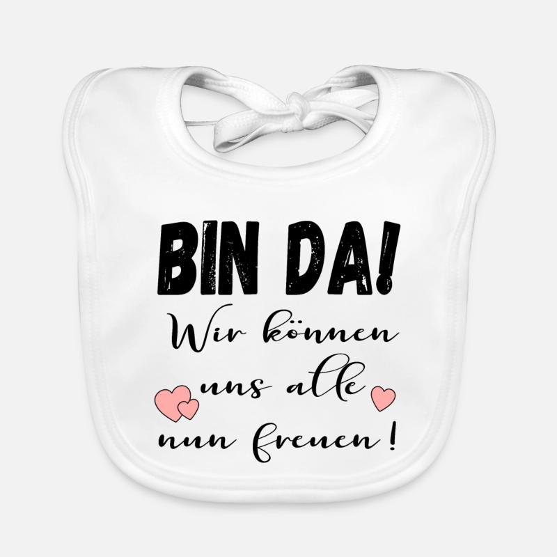 BIN DA - FREUDE IRONIE Baby Bio-Lätzchen