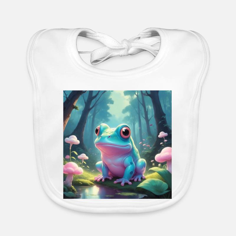 Frosch im Märchenwald Baby Bio-Lätzchen