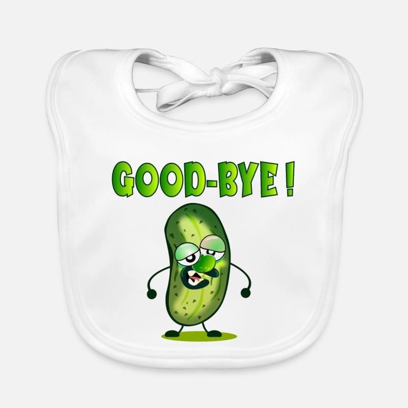 FAREWELL GOODBYE - GHERKINS PICKLES Organic Baby Bibs