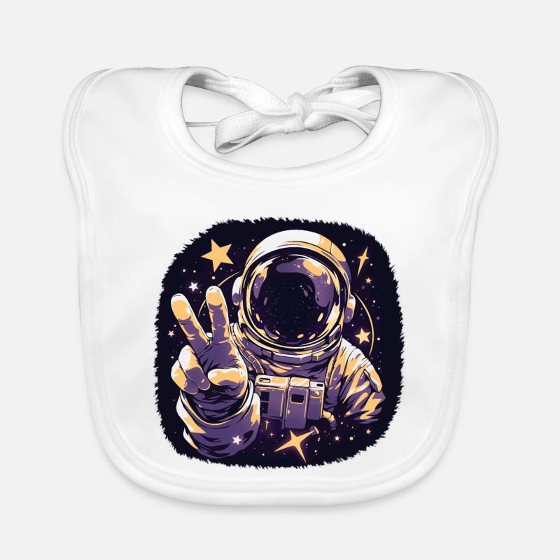 Cool Astronaut Organic Baby Bibs