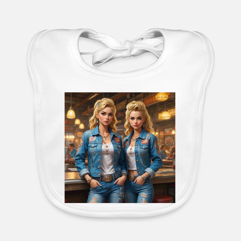 Diner Denim Duette Baby Bio-Lätzchen