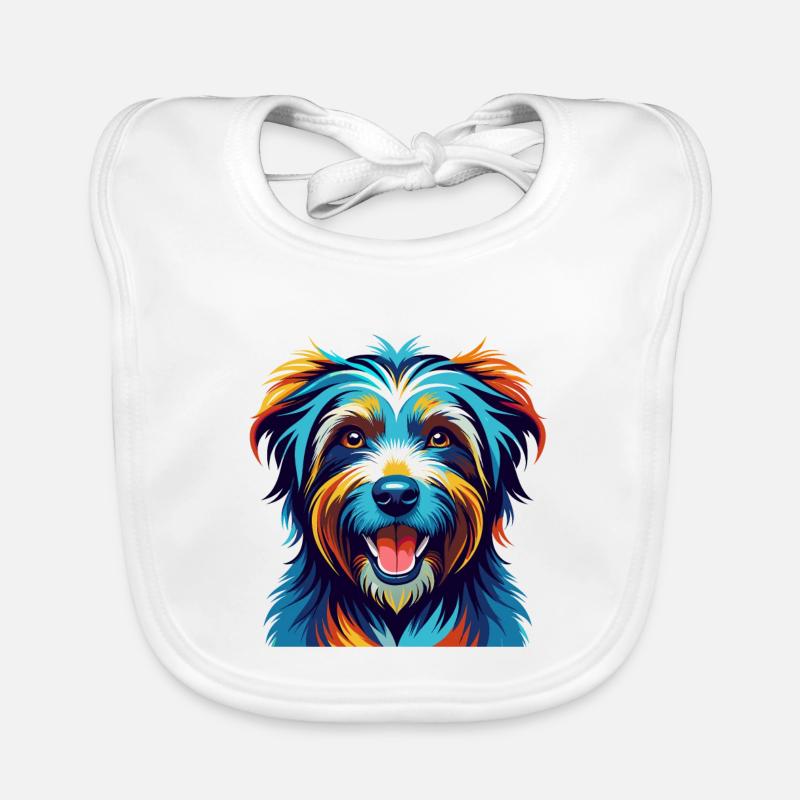 Pyrenäenschäferhund Hunderasse Karikatur Kawaii Baby Bio-Lätzchen