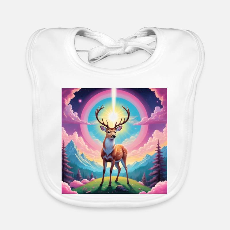 Deer on the mountain Organic Baby Bibs