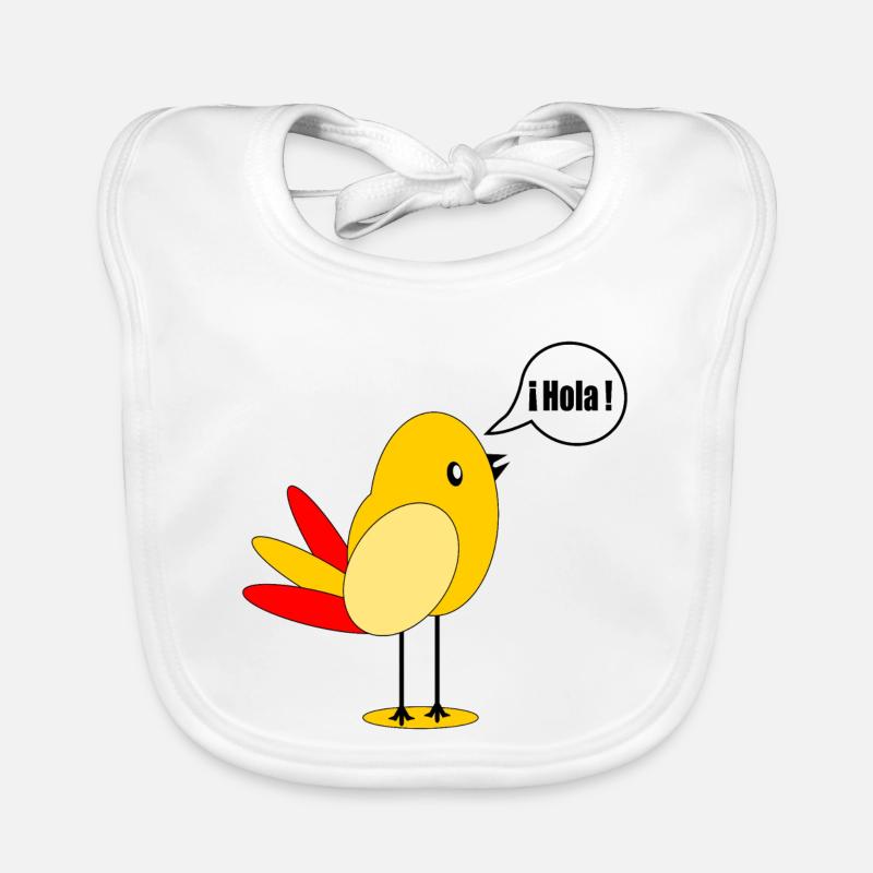 DRAPEAU DU PAYS ESPAGNE OISEAU ESPAGNOL Bavoir bio Bébé