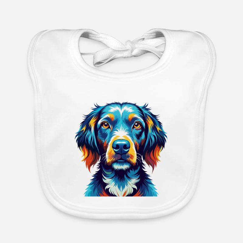 Pudelpointer Hunderasse Bunte Karikatur Kawaii Baby Bio-Lätzchen