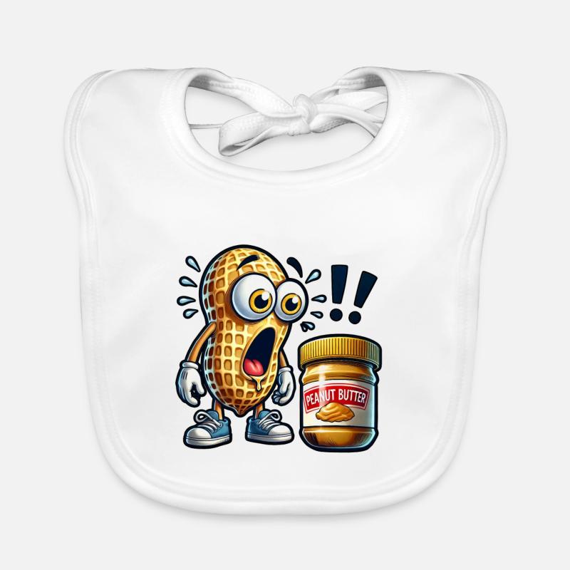 Motif amusant de cacahuètes Bavoir bio Bébé