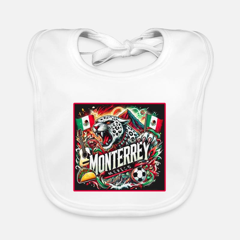 Monterrey Mexico Cities Design Organic Baby Bibs