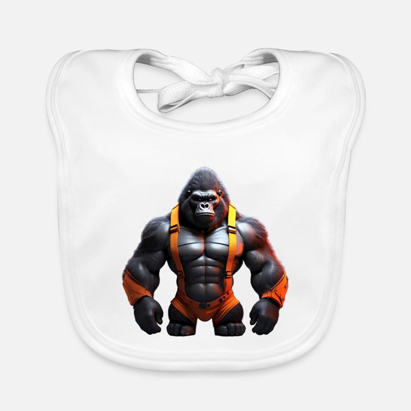 Gorilla Force Primate ideal gift Organic Baby Bibs