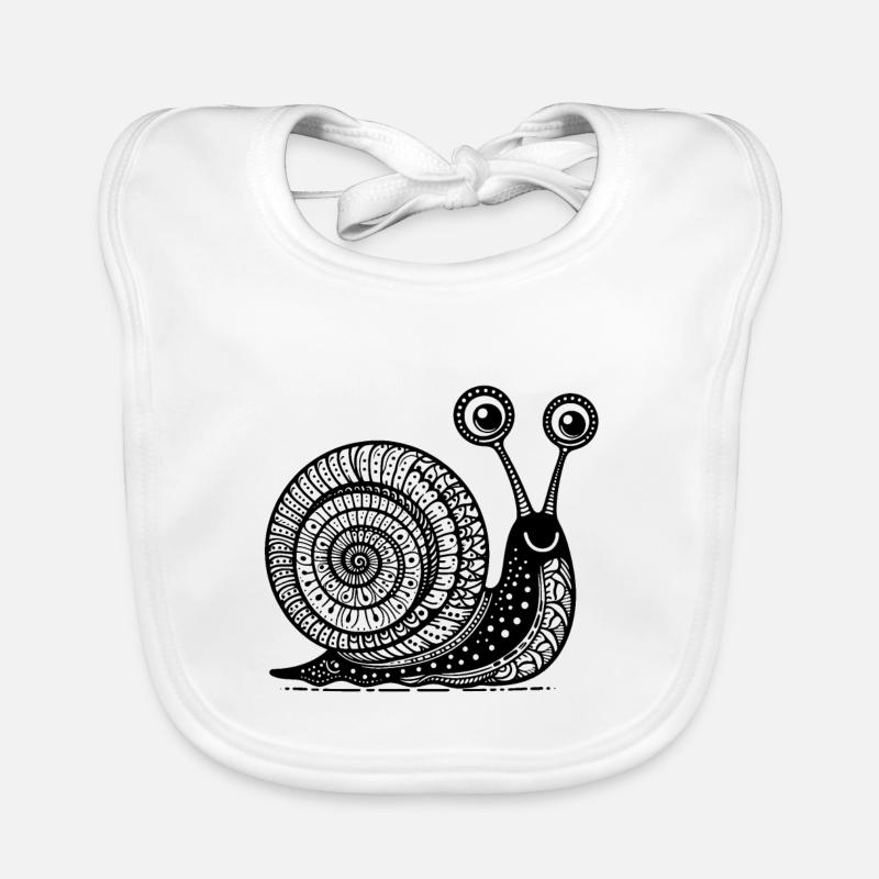 Snail's Pace: Langsame und stetige Zen-Kunst Baby Bio-Lätzchen