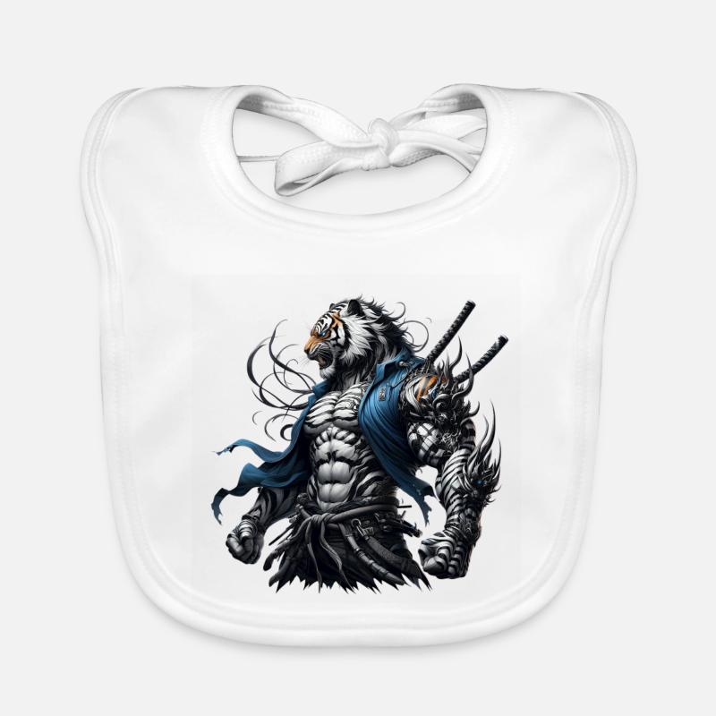 Tigre Samouraï Bavoir bio Bébé