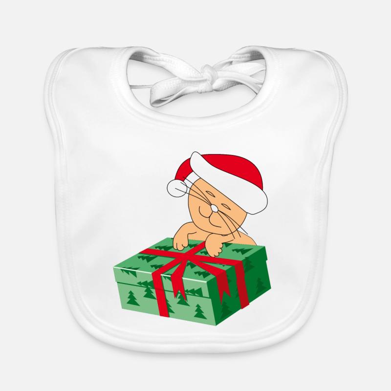 Happy Cat Katze with a Gift Organic Baby Bibs