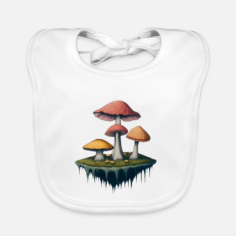 ENCHANTED MUSHROOM ISLAND Organic Baby Bibs