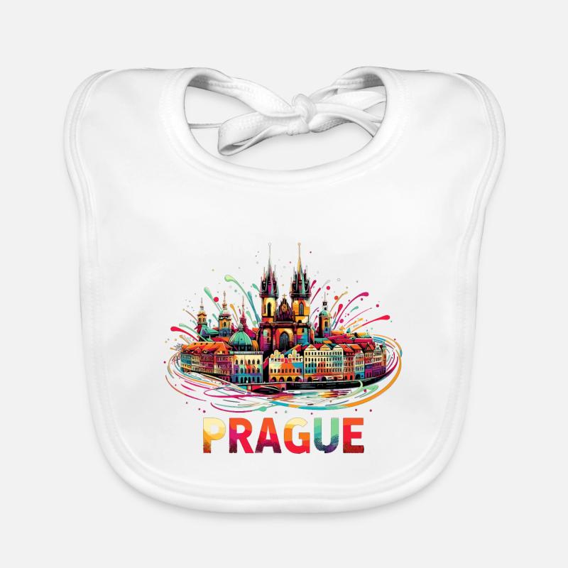 Prague Capitale République tchèque Cadeau Bavoir bio Bébé
